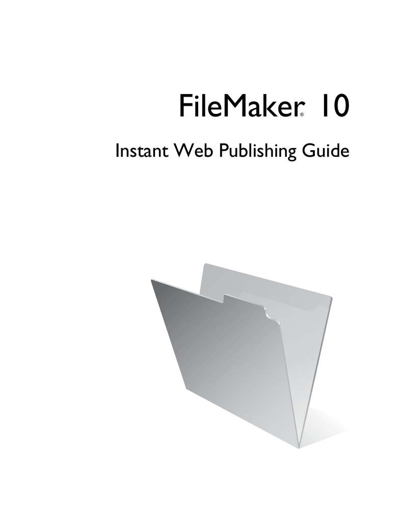 filemaker pro 10 web publishing