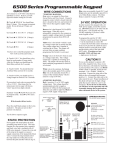 Corby 6500 Series Programmable Keypad Instruction Manual