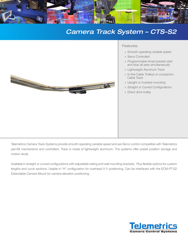 Cts S2 Camera Track System Datasheet Manualzz Com