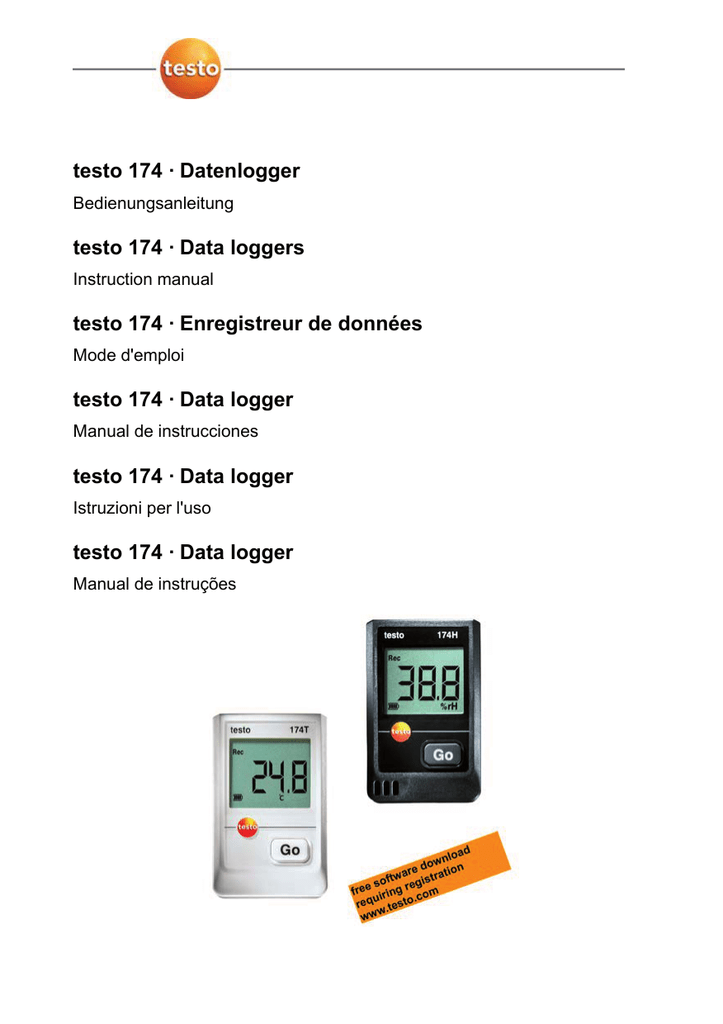 Testo 174H Mini Temp/RH Data Logger Kit Manual Manualzz