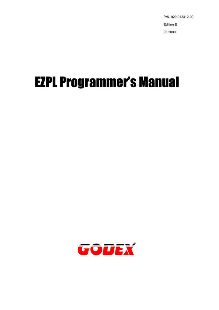Godex EZPL Manual | Manualzz
