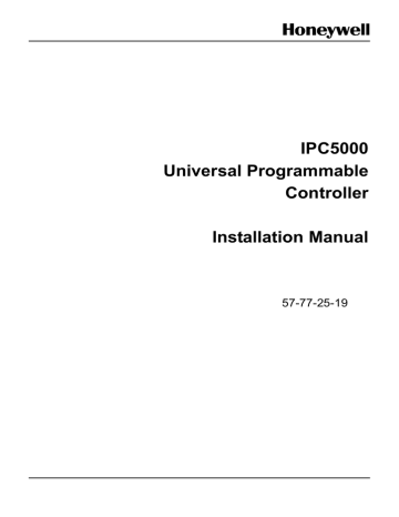 Honeywell IPC5000 Installation manual | Manualzz