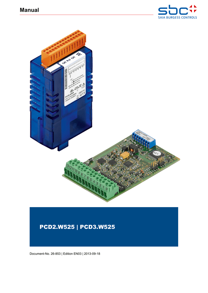 PCD2.W525 | PCD3.W525 Manual Document-No. 26-853 | Edition EN03 | 2013 ...