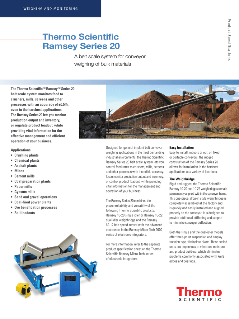 Belt Scale Maintenance Thermo Fisher Scientific