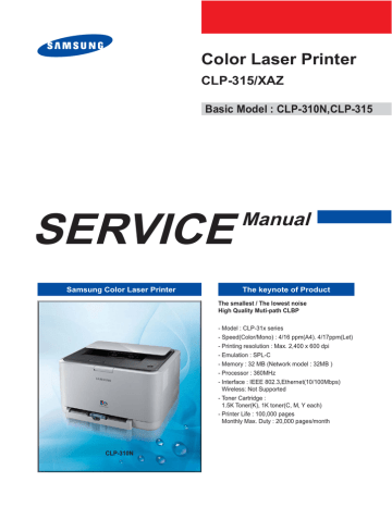 CLP-310, CLP-315 | Manualzz