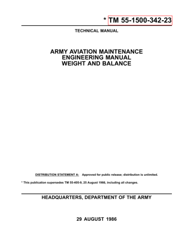 Army Aviation Maintenance Engineering Manual Weight and Balance | Manualzz