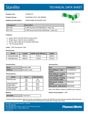 Tech Data Sheet EE110 Tech Data Sheet EE110 | Manualzz