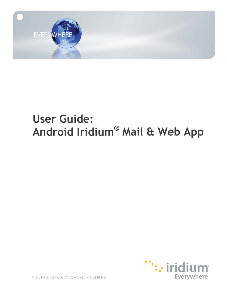 Iridium GO! Mail  Android User Guide Manualzz