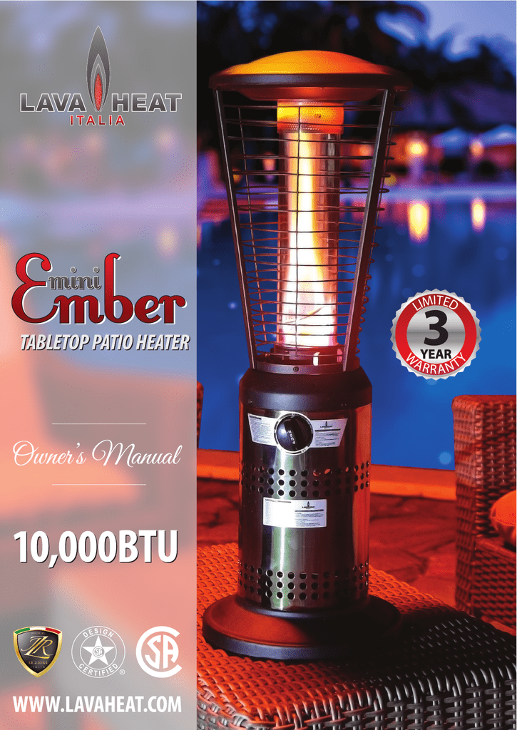 Lava Heat Ember Mini Patio Heater Owner S Manual Manualzz - Lava Heat Mini Patio Heater Lava Heat Ember Mini Patio Heater Owner S Manual Manualzz - Lava Heat Mini Patio Heater