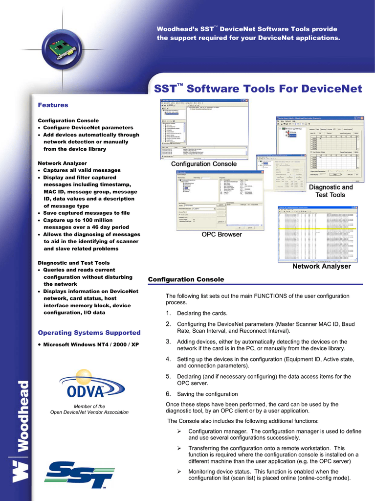 Sst Software Tools For Devicenet Woodhead S Sst Manualzz