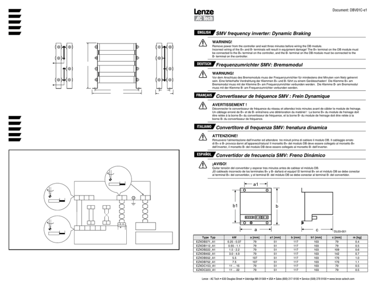 Download: Lenze AC Tech SMVector Dynamic Brake Operation Instructions