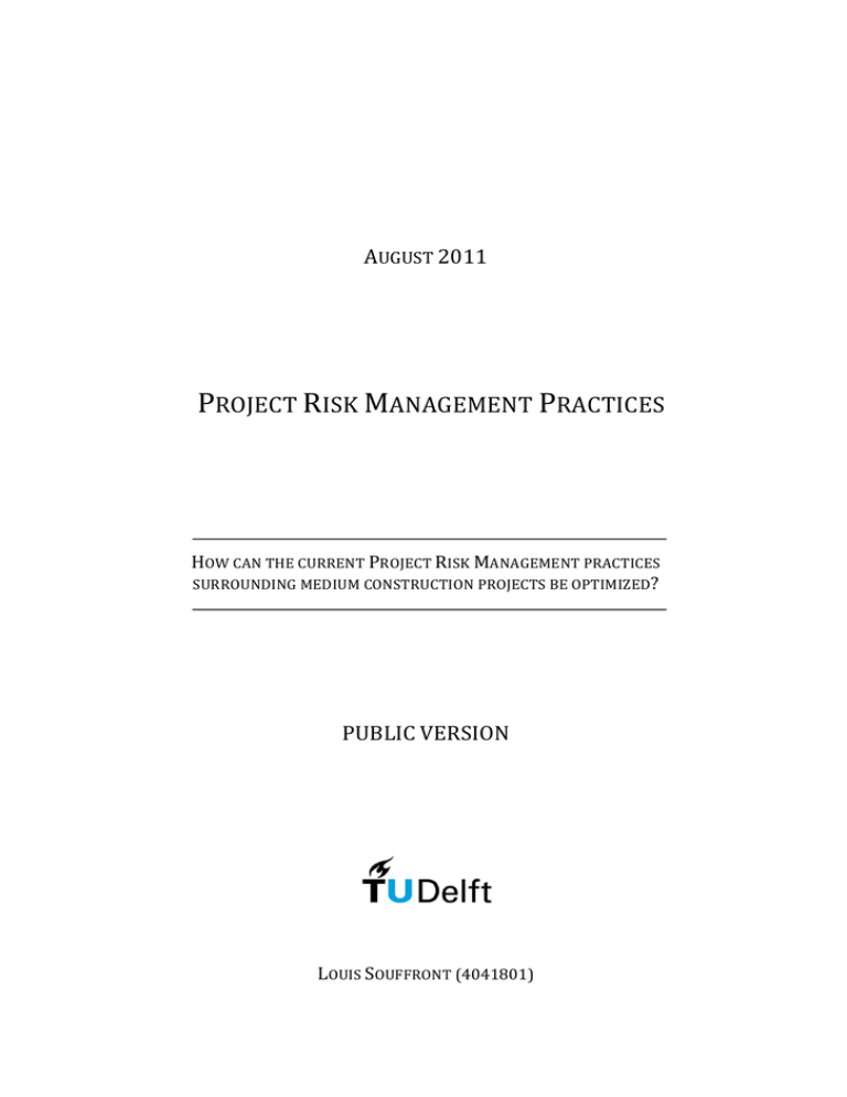 dissertation on project risk management