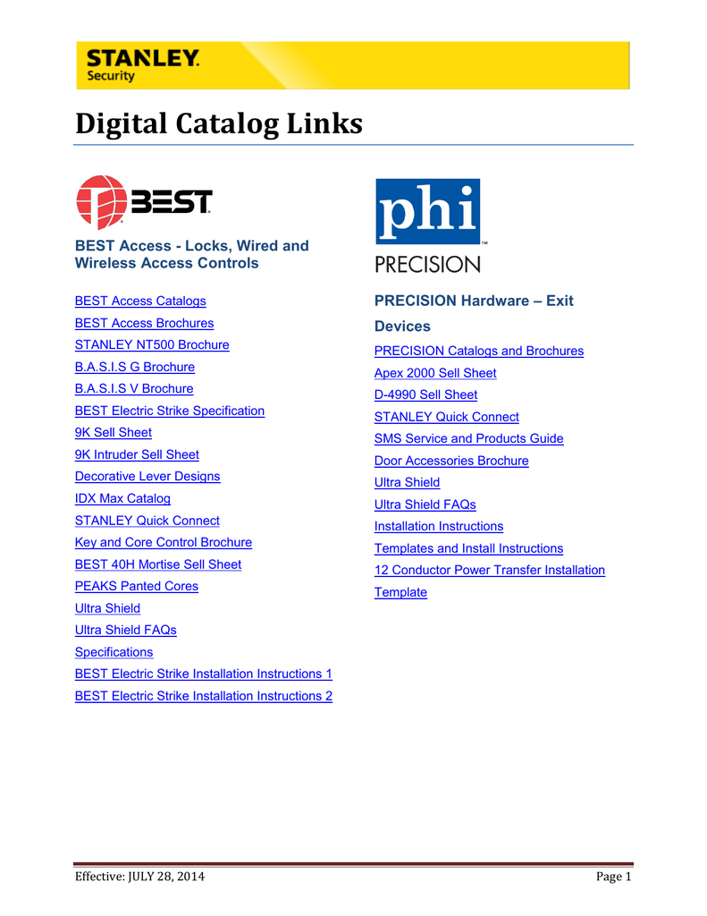 Stanley Security Digital Links Manualzz Com