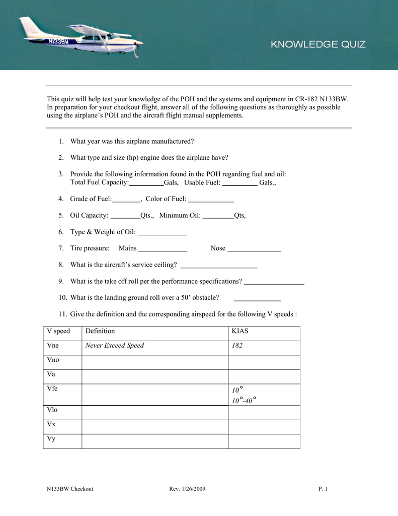 Cessna 182rg Checkout Manualzz Com