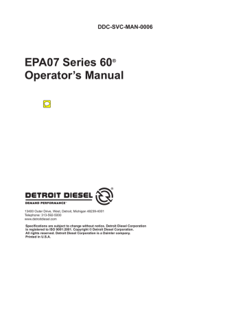 Detroit Diesel EPA07 Series 60 | Manualzz