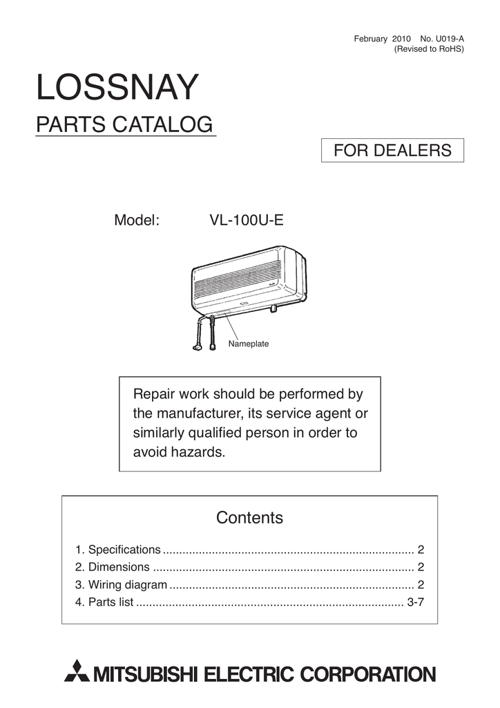 Vl 100 U Sp U019 A 4 Manualzz Vl 100 U Sp U019 A 4 Manualzz, Vl Wiring Diagram