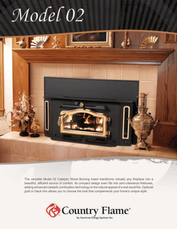 Country Flame Model O2 Manualzz Country Flame Model O2 Manualzz, Country Flame Wood Burning Fireplace Insert Model 02