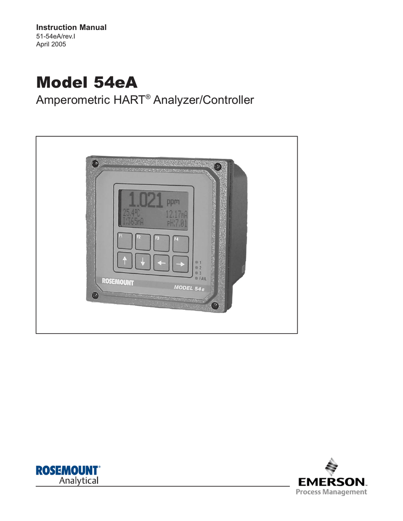 Rosemount Analytical Model 54eA Manual Manualzz