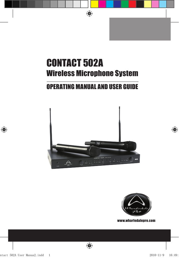 Wharfedale Pro CONTACT 502A Operating Manual And User Manual Manualzz