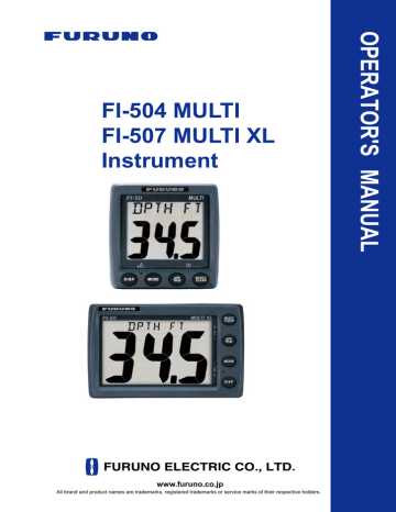SYSTEM CONFIGURATION. Furuno FI-507 MULTI XL, FI504, FI507 | Manualzz