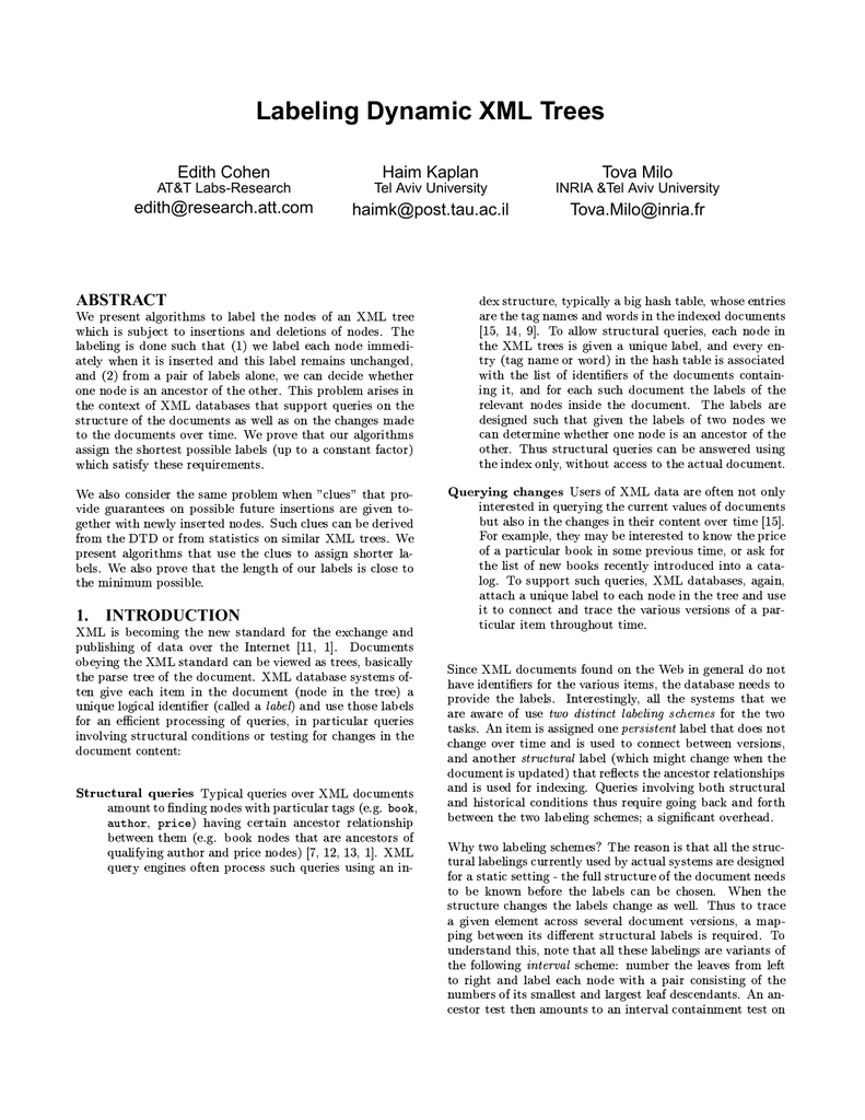 Dynamic Tree Labeling With Clues Manualzz