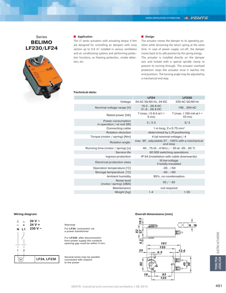 Brochure Belimo Lf230 Lf24 Pdf 66 78kb Manualzz