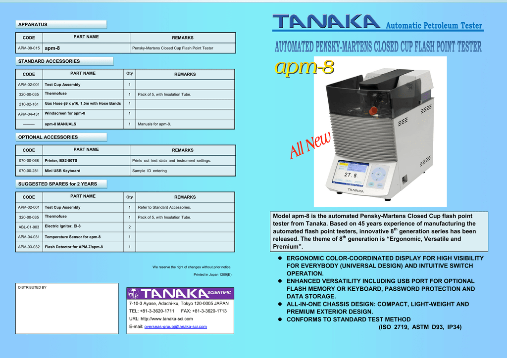 Tanaka apm Manualzz