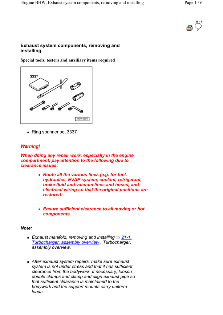 exhaust pipe components