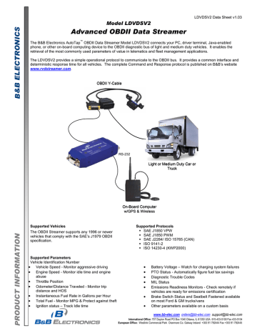 ICS Advanced OBDII Data Streamer Model LDVDSV2 | Manualzz