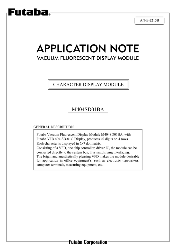 futaba vfd datasheet futaba vfd datasheet