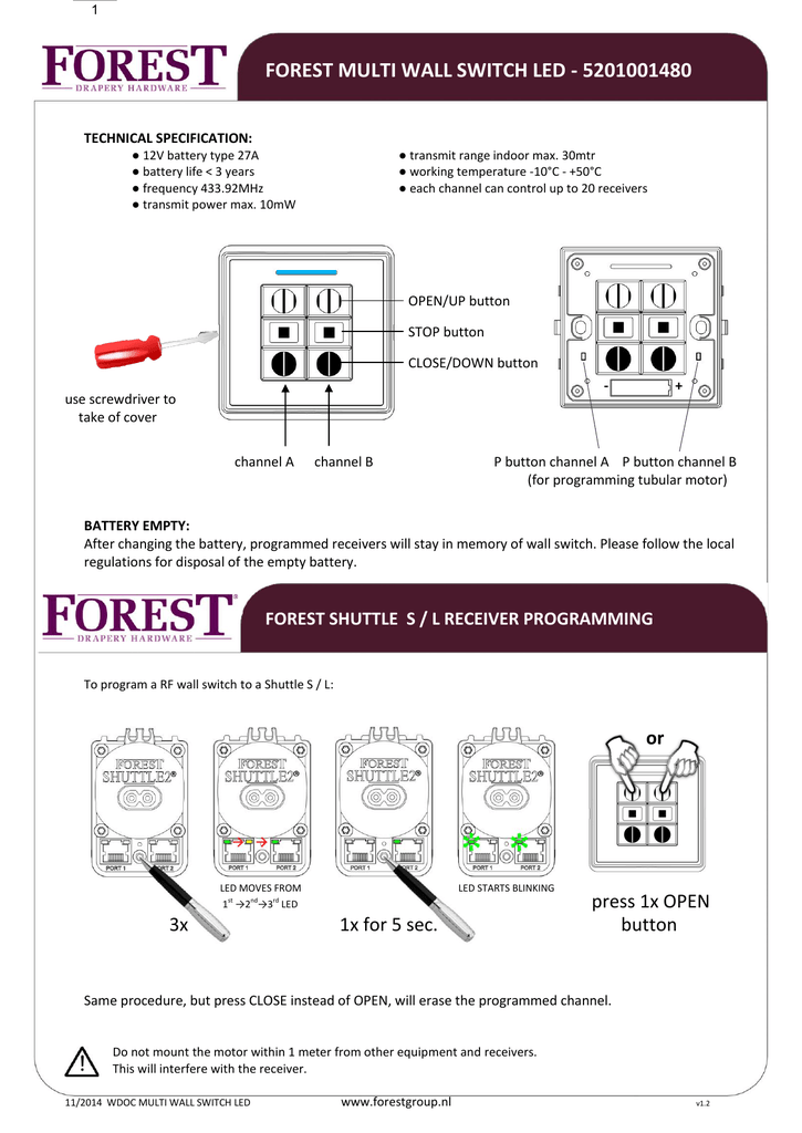 English Multi Wall Switch Led Manualzz