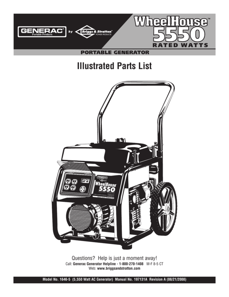 GENERAC PARTS LISTING 01646 | Manualzz