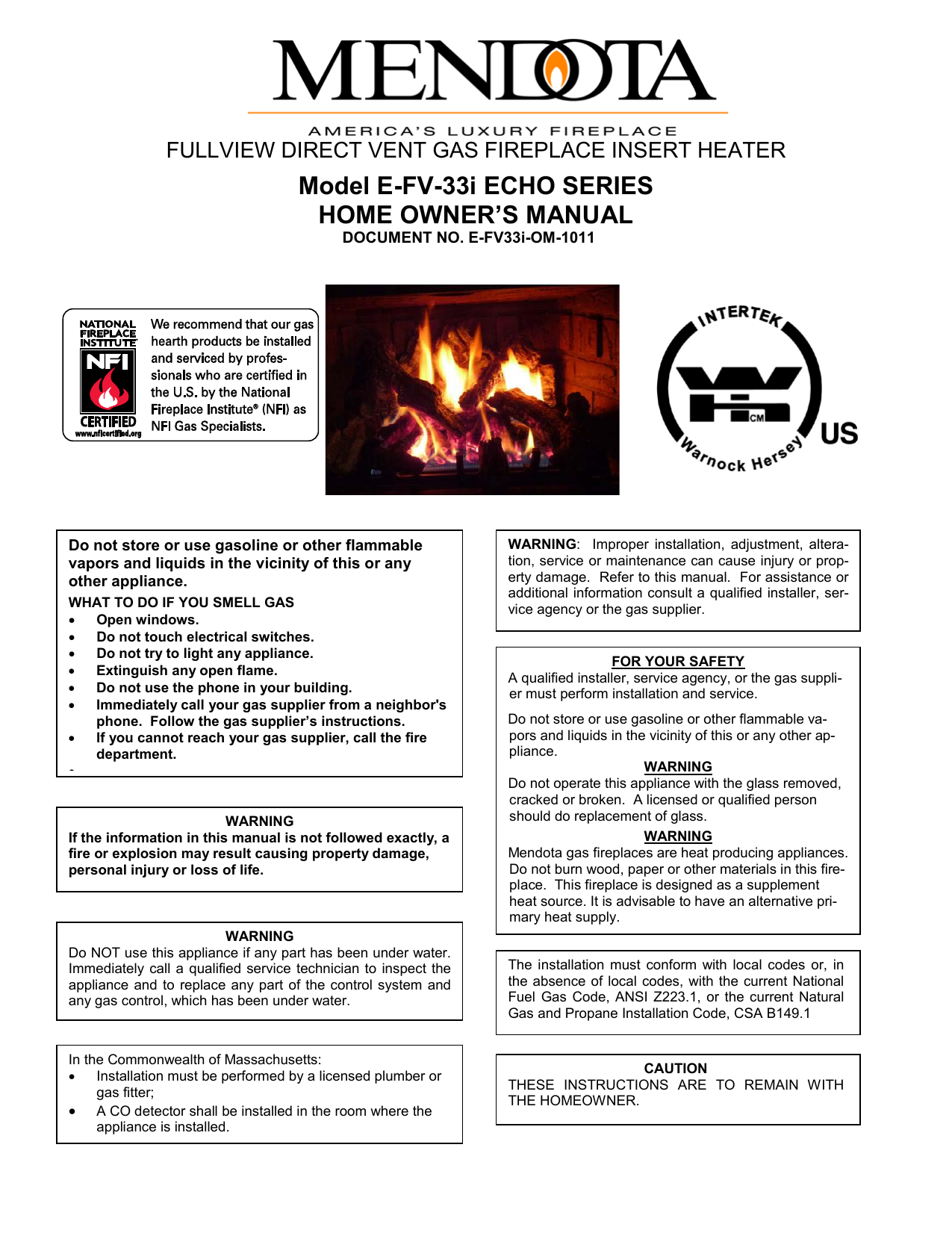 Mendota Gas Fireplace Insert Fullview, Mendota Gas Fireplace Parts