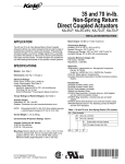Non-Spring Return Direct Coupled Actuators KA 35-P, KA 35-VAV, KA 70-2T Installation Instructions