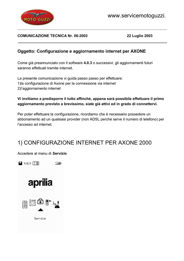 aggiornamento axone 2000 scaricare