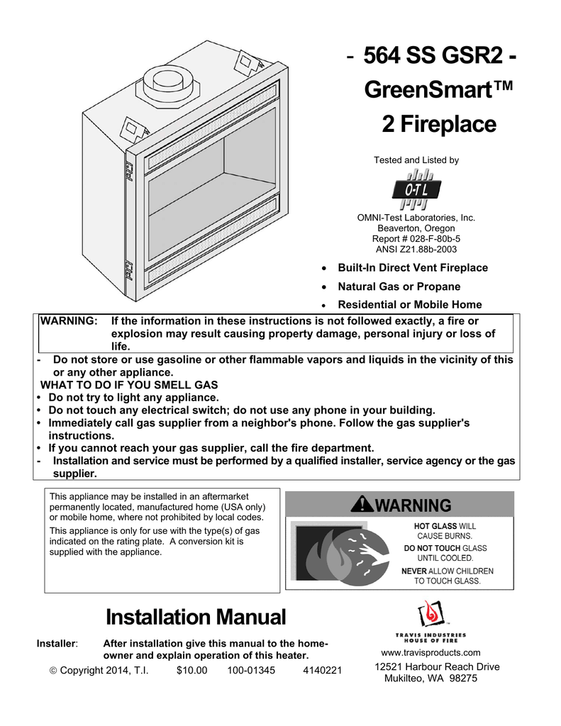 Lopi 564 SS GSR2 Deluxe Owner's Manual Manualzz