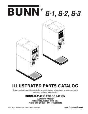 G1, G2, G3 series grinder manuals 