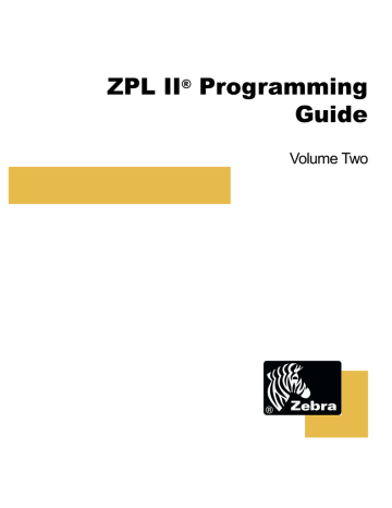 Zebra Label Printer Programming Guide Volume Two | Manualzz