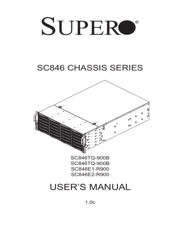 Overview. Supero SC846TQ-900B, SC846E1-R900, SC846E2-R900 | Manualzz