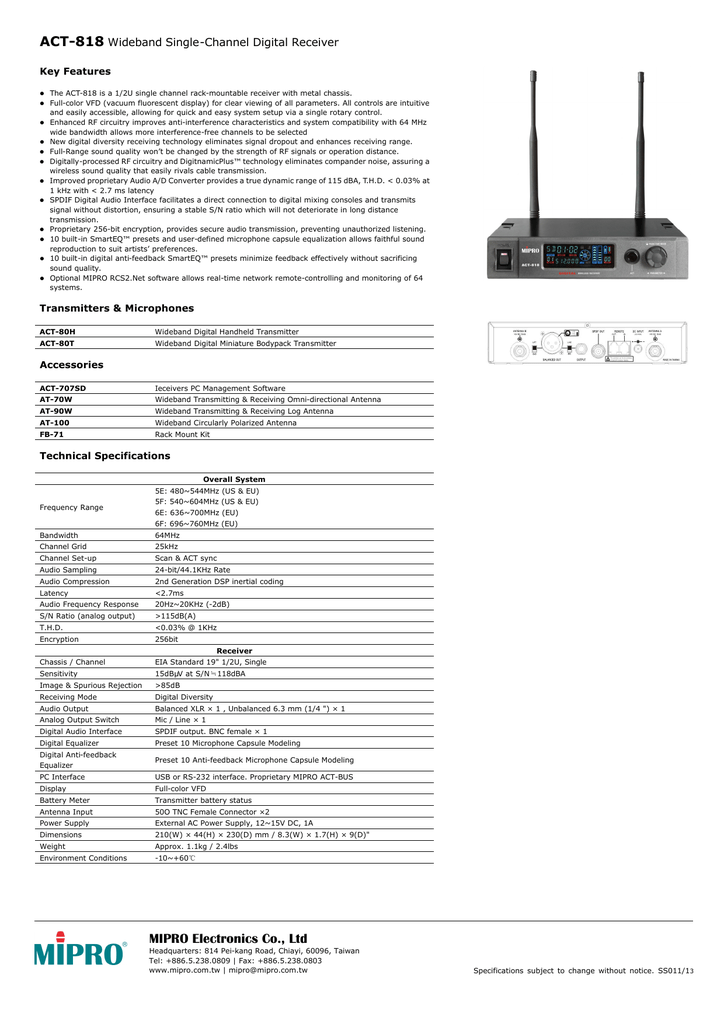 Act 818 Angol Nyelvu Specifikacio Manualzz