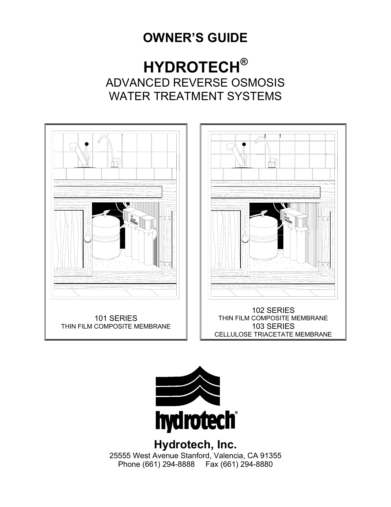 Hydrotech 101, 102, 103 Series Owner's Manual Manualzz