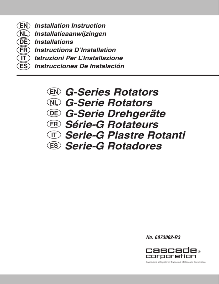 G Series Rotator Installation Eu6 Manualzz
