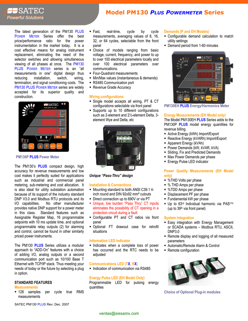 PM130 Plus Powermeter Series | Manualzz