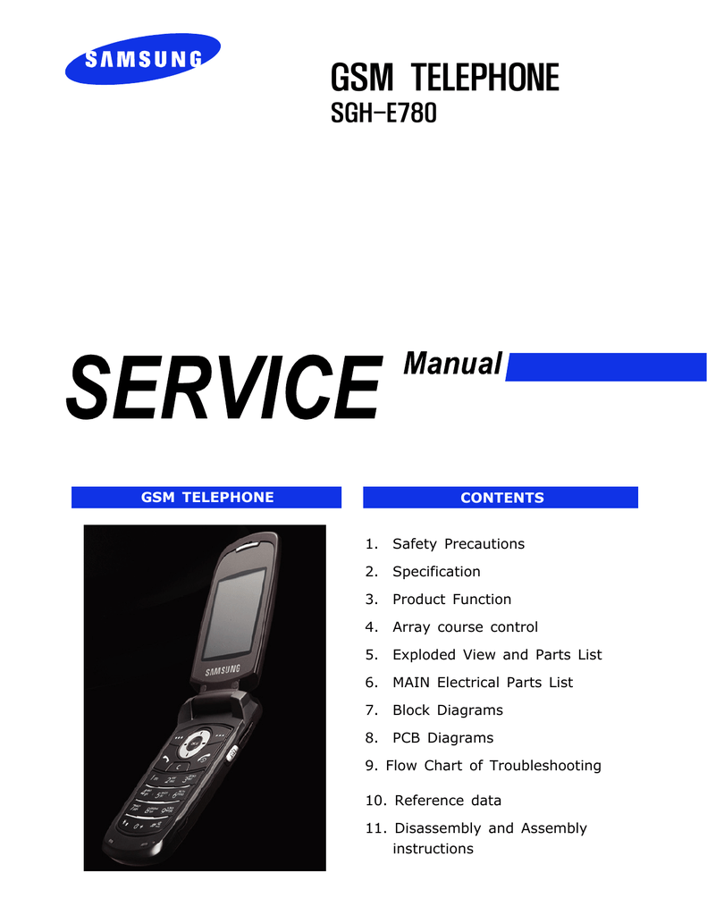 Samsung Sgh E780 Service Manual Manualzz