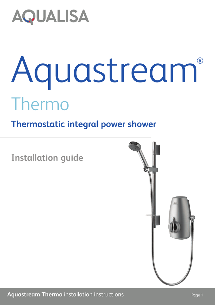 Aquastream White Installation Guide Manualzz