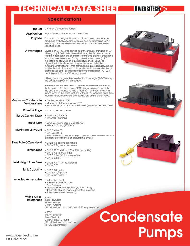 diversitech clearvue condensate pump manual