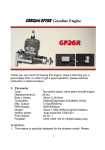 CRRCpro GP26R Gasoline Engine User Manual