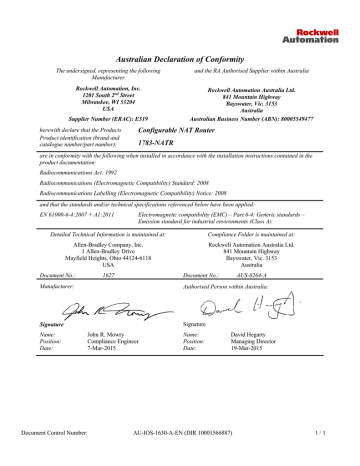 Configurable NAT Router, A-B 1783-NATR | Manualzz