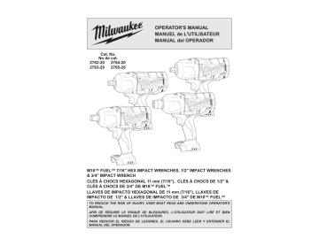 Milwaukee M18 Operator's Manual | Manualzz