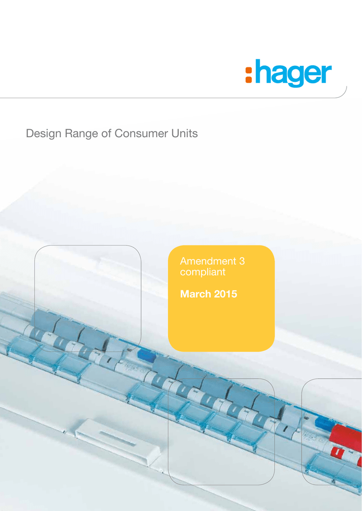 Hager VML410H 10 Way 63A 30mA RCCB Incomer Metal Consumer Unit Amendment 3